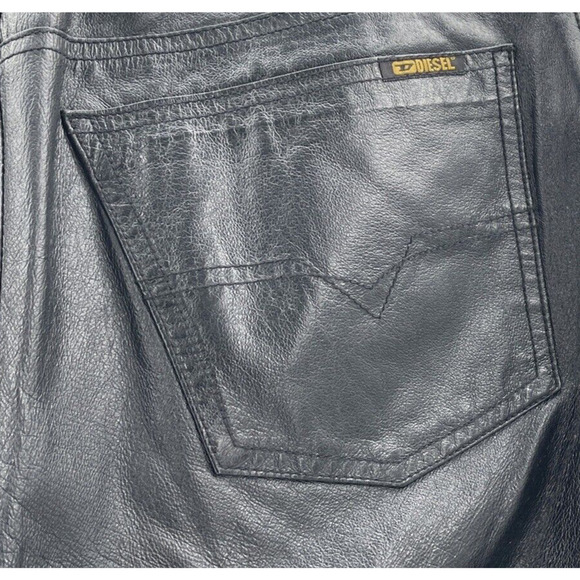 Diesel Leather Pants‎ Womens 27 Black - Picture 8 of 10